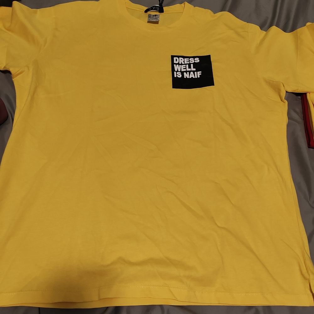 NAIF Yellow Tee with Black Text